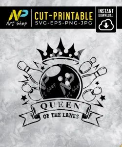 Edit product “Queen Of The Lanes SVG Graphic Designs Files” ‹ PeaceSVG — WordPress Bowling Svg, Football Silhouette, Bowling League, Bowling Gifts, Queen Svg, Mermaid Halloween, Sign Sticker, Silhouette Photos, Queen Art