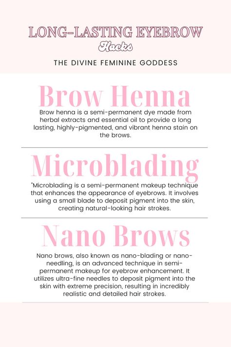 Hi Goddess! I hope you ladies are doing more than well today. Eyebrows are my one of my favorite features when it comes to faces. Eyebrows can shape your faces in a variety of ways. The importance I often place on eyebrows definitely requires time in the mirror, and I wanted to share with some of the ways I considered shortening that time. I often use eyebrow henna to help groom my brows but look forward to hopefully receiving nano brows one day. How do you like to keep your brows groomed? Eyebrow Henna, Nano Brows, Divine Feminine Goddess, Henna Stain, Eyebrow Hacks, Henna Brows, Semi Permanent Makeup, Herbal Extracts, Shortening