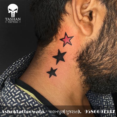 TashanTattoo
AshokTattooWala
S.20. Tirupati plaza
Opp. New bus stand
Near gd modi collage
Palanpur (gujrat)
9586697547
9687533310 Men Neck Tattoo, Star Tattoos For Men, Half Sleeve Tattoos Sketches, Full Hand Tattoo, Small Neck Tattoos, Baby Tattoo Designs, Tattoo Neck, Card Tattoo Designs, Band Tattoo Designs