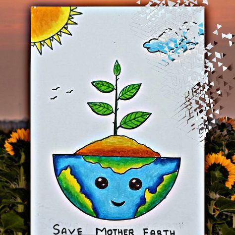 Earth Science Design For Notebook, Save Water Save Nature Drawing, Clean Earth Drawing, Healthy Earth Drawing, Earth And Life Science Design Notebook, Kinemaster Background Video Effect Love, Good Music Quotes, Poster Drawing, Cool Wallpapers Cartoon