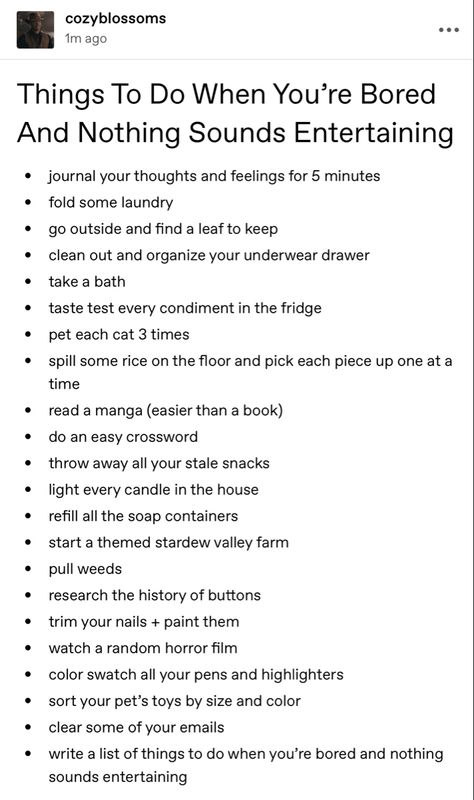 What To Do When, How To Keep Busy, Things To Do To Keep Your Mind Busy, Losers Guide To A Good Summer, New Experiences Ideas, Concert Must Haves List, Things To Do When Bored List, Silly Things To Do, Things To Do When You Have No Friends