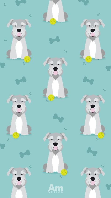 Schnauzer Background, Schnauzer Illustration, Dog Wallpaper Iphone, Dog Scrapbook, Cute Dog Wallpaper, Cute Dog Pictures, Dog Wallpaper, Miniature Schnauzer, Dog Illustration