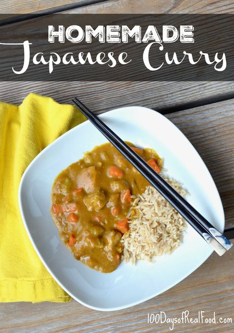 Homemade Japanese Curry Authentic Japanese Curry Recipe, Homemade Japanese Curry, Japanese Curry Recipe, 100 Days Of Real Food, Homemade Curry, Chicken Skillet, Japanese Curry, Asian Foods, Curry Recipe