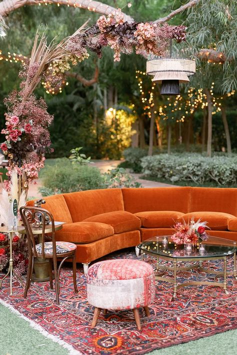 Megan + James – FOUND RENTAL CO Wedding Lounge Area, Decor Checklist, Garden Chic Wedding, Wedding Lounge, Sustainable Decor, Colored Glassware, Space Wedding, Fall Wedding Decorations, Grace Loves Lace