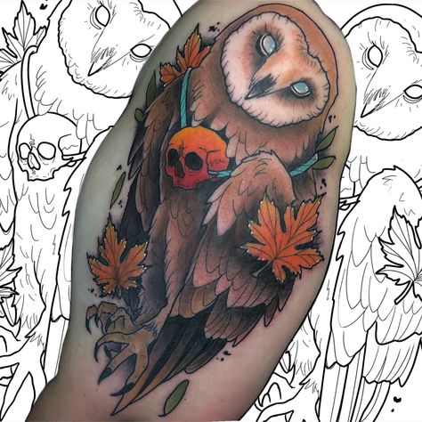 Neo Trad Owl Tattoo, Neotraditional Owl Tattoo, Owl Reference, Drawing Monsters, Tats Ideas, Healthy Bodies, Black Drawing, New School Tattoo, Owl Tattoo