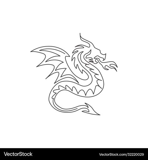 Simple Chinese Dragon Drawing, Line Art Dragon, Dragon Line Drawing, Chinese Dragon Drawing, Dragon Line, Traditional Logo, Japanese Animals, China Culture, Hands Icon