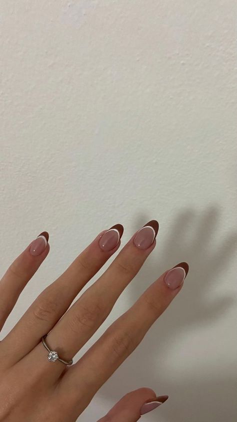 November Nails French Tip, Dark Inner Thighs, French Manicure Acrylic Nails, French Tip Gel Nails, Acrylic Nails Almond Shape, French Acrylics, Nail Tip Designs, Simple Gel Nails, Fall Acrylic Nails