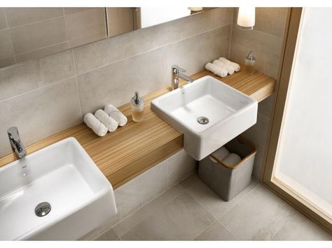 Roca Easy ROCA EASY SEMI RECES BAS 480X380 NTH  WH Reece Bathroom, Bathroom Technology, Accessible Bathroom Design, Light Wooden Floor, Semi Recessed Sink, Semi Recessed Basin, Accessible Bathroom, Boys Bathroom, Bathroom Inspiration Decor