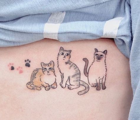 Tattoos For Women Elegant, Cat Tattoo Ideas, Cat Tattoo Simple, Cat Tattoos, Cat Tattoo Designs, Cute Tiny Tattoos, Memorial Tattoos, Elegant Tattoos, Cat Person