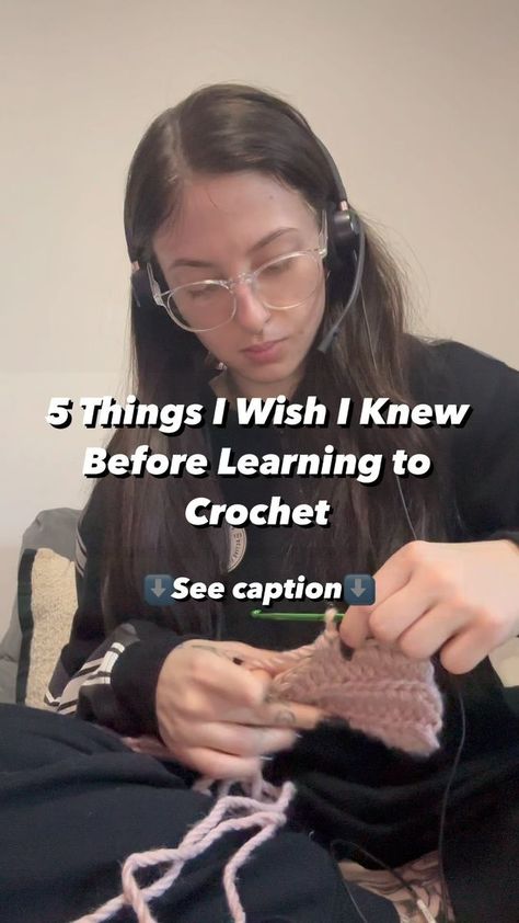 Learning To Crochet, It Will Get Better, Yarn Hats, Thick Yarn, I Wish I Knew, It Gets Better, In The Beginning, Crochet Hook, Learn To Crochet