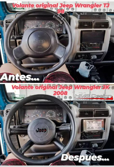 Actualizo el volante de mi Jeep Wrangler Tj con un volante JK 2008, creo que es el mejor aspecto para el interior de un TJ.
El diseño retro de este volante haciendo alusión a los antiguos volantes de las versiones CJ y YJ es el mejor complemento para un TJ o LJ. Wrangler Tj, Jeep Wrangler Tj, Steering Wheels, Bolivia, Jeep Wrangler, Retro Design, Steering Wheel, The Old, Jeep