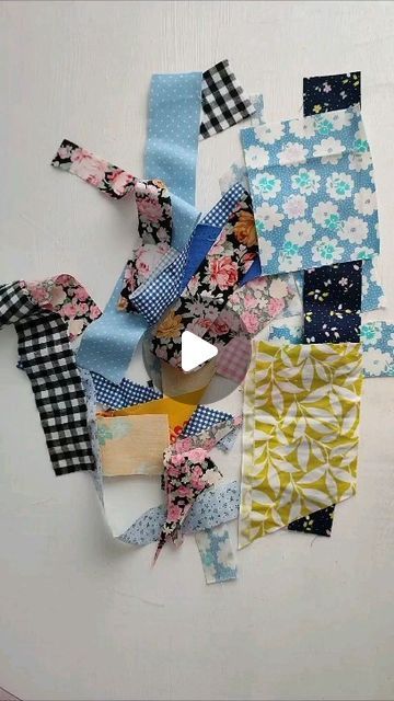 Using Up Scraps Of Fabric, Scraps Quilt Leftover Fabric, How To Make Patchwork Fabric, Fabric Bags Diy Handmade, Small Scrap Fabric Projects, Scrappy Sewing Projects, Small Patchwork Projects, Small Sewing Projects To Sell Make Money, Scrap Fabric Bag