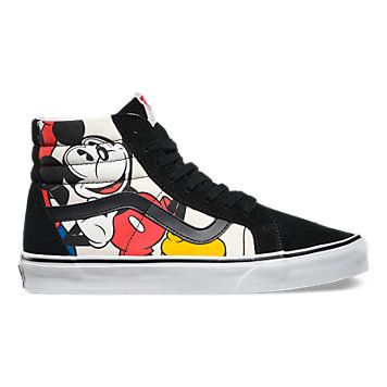 Disney SK8-Hi Reissue | Shop Classic Shoes at Vans Mickey Mouse Vans, Mickey Shoes, Vans Disney, Mickey Mouse Shoes, Vans Sk8 Hi Reissue, Disney Vans, Cap Toe Shoes, Vans Kids, Disney Shoes