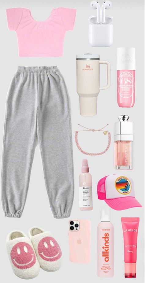 Preppy Slippers Outfit, Preppy Grey Sweatpants Outfit, Pants Preppy, Preppy Outfits With Black Sweatpants, Cheap Pink Casual Sweatpants, Preppy Outfits With Grey Sweatpants, Sweatpants Outfit Preppy, Preppy Slippers, Preppy Outfits With Sweatpants