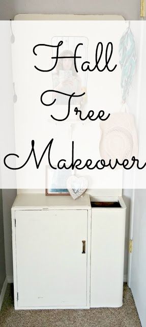 A 1940's hall tree gets a fresh makeover. Hall Tree Makeover, Hall Tree Decorating Ideas, Painted Hall Tree, Antique Hall Tree, Hall Tree, Grandmas House, Trash To Treasure, Vintage Cottage, Upcycled Furniture