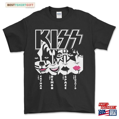 Kiss Band T-Shirt Unisex Classic Check more at https://besttshirtgift.com/product/kiss-band-t-shirt-unisex-classic/ Kiss Band No Makeup, Kiss Band Without Makeup, Kiss Band Shirts, Kittie Band Tshirt, Kiss Memes Band, Kiss Band, Kiss, Band, T Shirt