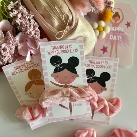 The Cutest Dance Recital Favors Dance Recital Gift, Pink Scrunchie, Dance Recital Gifts, Ballet Recital, Dance Teacher Gifts, Ballet Kids, Dance Gifts, The Dancer, Soft Pink Color