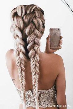 Gorgeous Dutch Braids! The beautiful /emilyrosehannon/ wears her Ash Blonde #luxyhairextensions for this look. Luxy Hair, Loose Braids, Hair Dos, Gorgeous Hair, Headband Hairstyles, Pretty Hairstyles, Hair Looks, Hair Hacks, Hair Goals