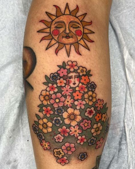 Traditional Tattoo Inspiration, American Traditional Tattoo Ideas, Traditional Tattoo Ideas, Traditional Tattoo Designs, Traditional Tattoo Art, Horror Tattoo, Tattoo Portfolio, Calf Tattoo, Tattoo Flash Art