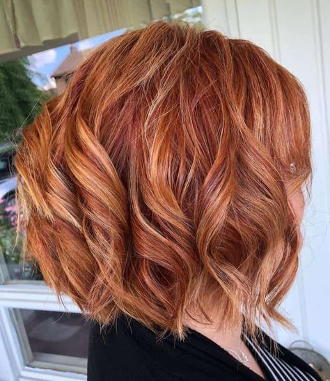 Red Hair With Blonde, Red Hair With Blonde Highlights, Hair With Blonde Highlights, Red Hair With Highlights, Strawberry Blonde Highlights, Red Blonde Hair, Short Red Hair, Natural Red Hair, Layered Bobs