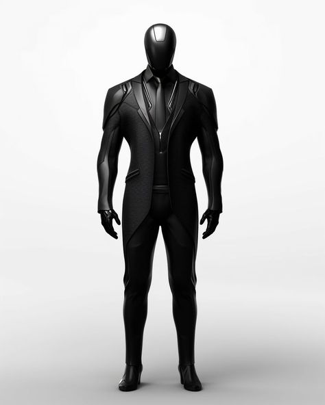 Sci Fi Tuxedo, Men Fashion Suits Modern Man, Future Suits Armour, Futuristic Business Suit, Super Suit Male Design, Futuristic Pilot Suit, Robot Armor Suits, Futuristic Tuxedo, Cyberpunk Suit Men