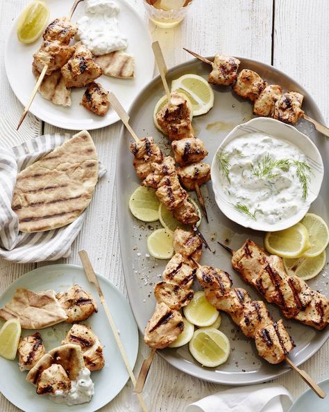 4th of July Menu Yogurt Marinated Chicken, Whats Gaby Cooking, Grilled Chicken Skewers, Making Yogurt, Weekend Meals, Chicken Skewers, Marinated Chicken, Poultry Recipes, Grilling Recipes