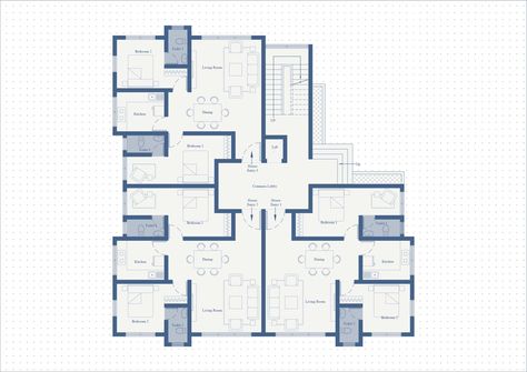 Building Elevation Design, Apartment Building Design, Apartment Elevation, Plan Studio, Passive House Design, Studio Apartment Design, Building Elevation, Apartment Floor Plan, Custom Home Plans