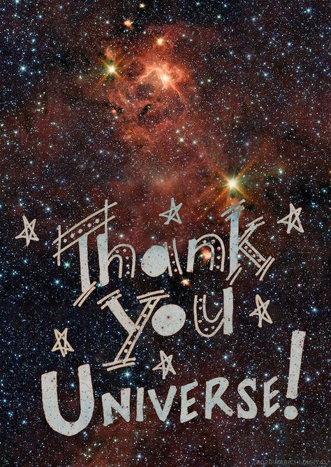 Thankful To The Universe, Thank You Universe Wallpaper, Thank You Universe, Thank U Universe, Thanking The Universe, Thanks Universe, Law Of Attraction Wallpaper, Thank You Wallpaper, Stars Poster