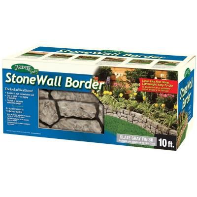 Dalen Products StoneWall Border  6 in. H x 10 ft. L Border Landscape, Garden Border Edging, Brick Edging, Tan Stone, Landscape Borders, Natural Stone Wall, Hydrangea Care, Wall Borders, Landscape Edging