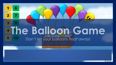 The Balloon Game - Featured Image Corporate Training Ideas, Music Class Games, Work Team Building Activities, Powerpoint Game Templates, Tv Quiz, Teaching Computers, Balloon Games, Powerpoint Tutorial, Interactive Powerpoint