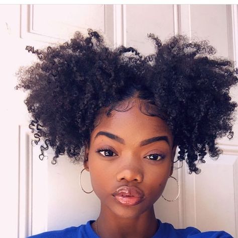 Two Puffs, Israelite Women, Natural Hair Treatments, Updo Styles, Natural Hair Community, Baby Hairs, Pretty Ppl, Natural Hair Updo, Coily Hair