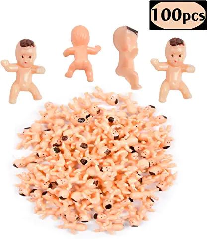 Amazon.com: baby shower Game Party Decorations, Tiny Plastic Babies, King Cake Baby, Baby Shower Party Favor, Cube Games, Plastic Babies, Game Party, Baby Shower Party Favors, Birthday List