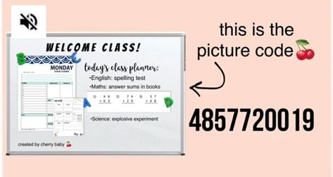 Bloxburg School Classroom Decals, Bloxburg Class Decals, School Roblox Decals, Bloxburg Math Decal Codes, Bloxburg Town Codes, Bloxburg Math Class Decals, Bloxburg School Classroom, Bloxburg Classroom Ideas, Bloxburg School Outfit Codes