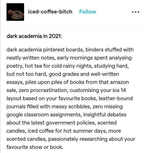 Chaotic Academia Lifestyle, Dark Academia Things, Punk Academia, Tea For Colds, Dark Acadamia, Academia Aesthetics, Chaotic Academia, Aesthetic Dark Academia, Dark Academia Aesthetic