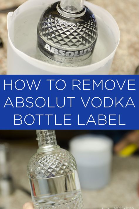 How to Remove Absolut vodka bottle label Suitcase Bar, Remove Paint From Glass, Rustic Boutique, Beer Painting, Vodka Labels, Diaper Party, Glass Bottle Diy, Bottle Diy, Labels Diy