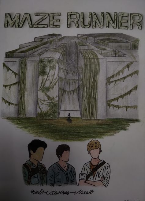 The Maze Runner Drawings Easy, Maze Runner Paintings, The Maze Runner Drawings, Maze Runner Drawings, Maze Runner Art, The Maze Runner Fan Art, Maze Drawing, Maze Runer, Maze Runner Funny