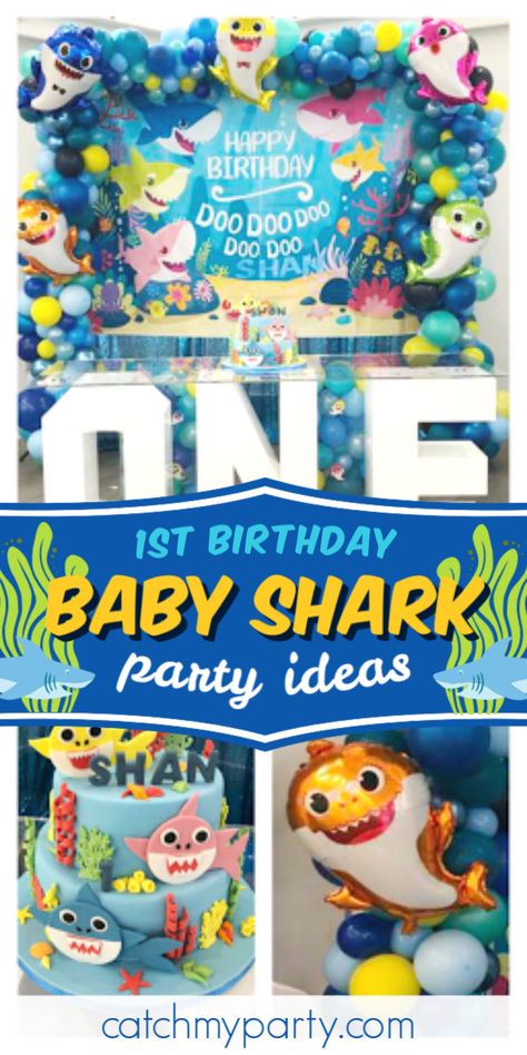 1st Birthday Shark Theme, Baby Shark 1st Birthday Boy, Second Birthday Shark Theme, Baby Shark Two Two Two Birthday Boy, Shark 1st Birthday Party, Baby Shark Theme Pool Party, Baby Shark Birthday Party Boy, Baby Shark 1st Birthday, Baby Shark Birthday Milestone Board