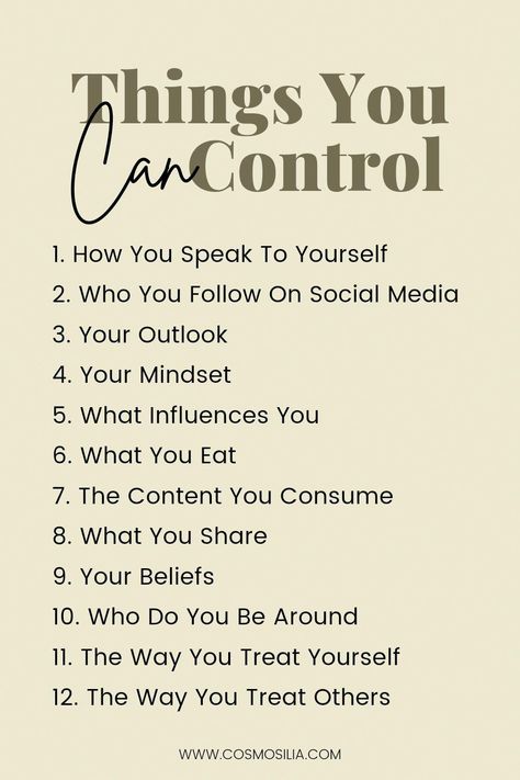 Things I Have Control Over, Self Care Influencer, I Have Control Over My Life, Things We Can Control, Self Control Quotes Mindset, Self Growth Quotes Personal Development, Being Greatful, Self Improvement Tips Personal Development, Personal Improvement Quotes