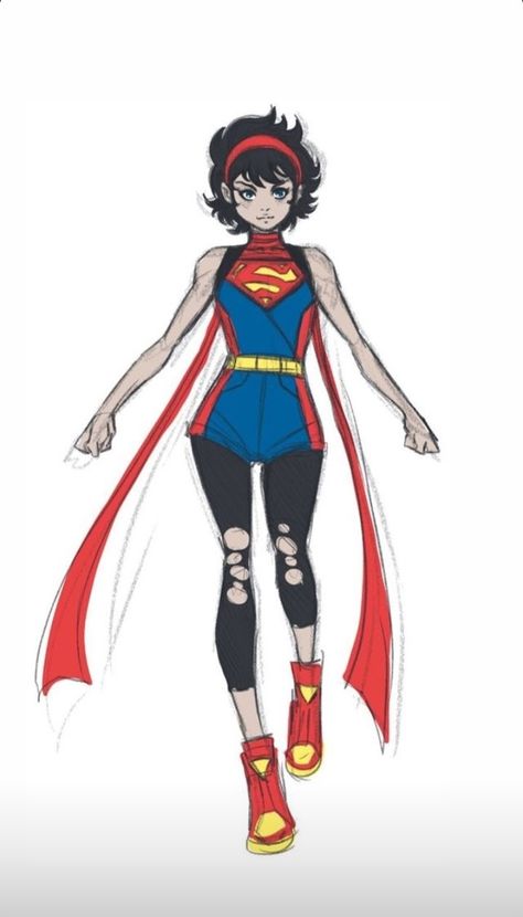 Supergirl Design, Supergirl Redesign, Superman Redesign, Superhero Oc, Archie Sonic, Dc Animated, Superhero Costume, Superman Family, Dc Art