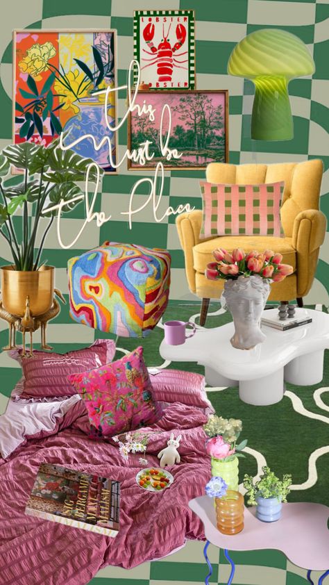 Maximalist #room inspo #maximalist #checkerboard#maximalism#bedroom#vase#preppy#interiordesign Room Inspo Maximalist, Maximalism Bedroom, Bedroom Vase, Maximalist Room, Maximalism, Room Inspo, House Colors, Vase, Interior Design