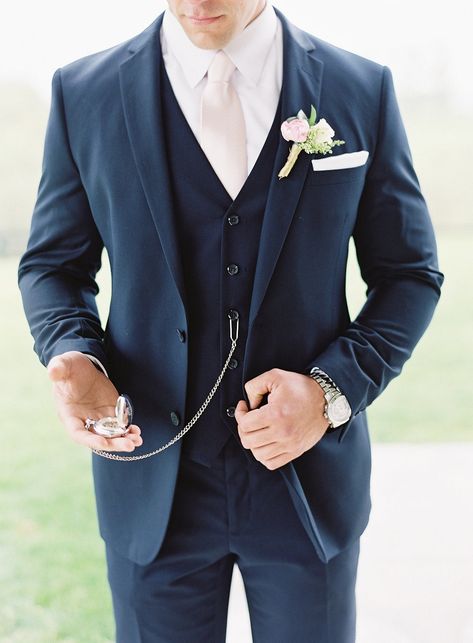 Blue Groomsmen Suits, Beach Wedding Suits, Wedding Tux, Groom Wedding Attire, Suit Ideas, Wedding Sparrow, Groom And Groomsmen Attire, Wedding Suits Groom, Horse Farm