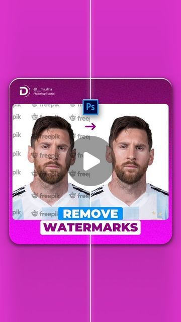 Ms.Dina | Graphic Designer on Instagram: "Remove watermarks in Photoshop  Follow for more👇  @__ms.dina @__ms.dina @__ms.dina @__ms.dina . . . #photoshop #photography #photodesign  #photoshoptutorial #instagramers" Photoshop Photography, Photo Design, Photoshop Tutorial, Design Tutorials, Follow For More, Graphic Designer, Adobe Photoshop, Photoshop, Graphic Design