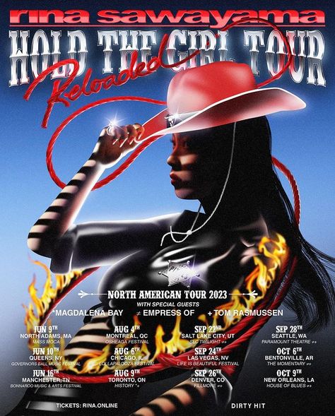 Life Is Beautiful Festival, Country Fest, Rina Sawayama, Cowboy Posters, Typography Graphic Design, Gov Ball, Poster Typography, Tour Poster, Music Poster Design