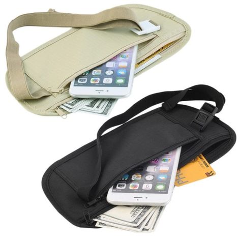 For Sale on Trade Me New Zealand Travel Pouch Hidden Zippered Security Money Waist Belt Beige | Trade Me Money Security, Hidden Wallet, Travel Money Belt, Running Bag, Money Belt, Women Belt, Travel Bag Organization, Waist Pouch, Travel Storage Bag