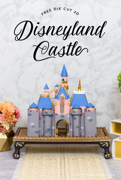 Disney Castle Papercraft, Disney Princess Cricut Projects, Disney Castle Diy, Disney Paper Crafts, Castle Papercraft, Disneyland Crafts, Disney Castle Svg, 3d Cricut, Disneyland Party