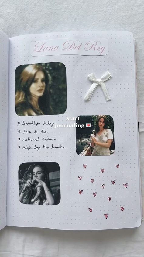 rosfair on Instagram: cr iamnotmira 💌 Lana Del Rey Theme, Theme Journal, High By The Beach, Journal 3, Baby Journal, Brooklyn Baby, Bullet Journal Doodles, Journal Doodles, Sketchbook Art Inspiration