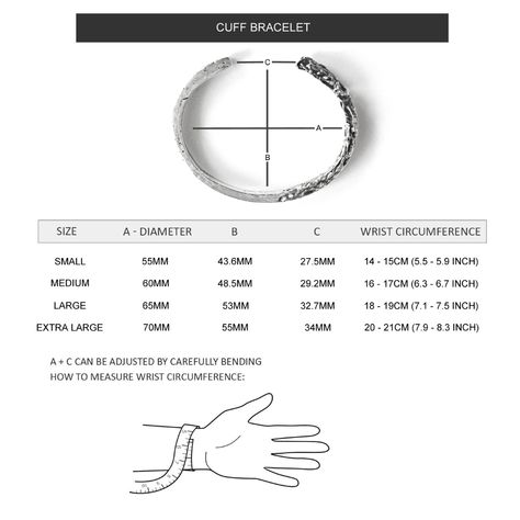 Cuff Size Chart — ATELIER HON'NE Cuff Bracelet Size Chart, Bangle Size Chart, Bracelet Sizes Chart, Bracelets Size Chart, Necklace Size Chart, Bracelet Size Guide, Sketches Jewelry, Platinum Jewellery, Festival Headpiece