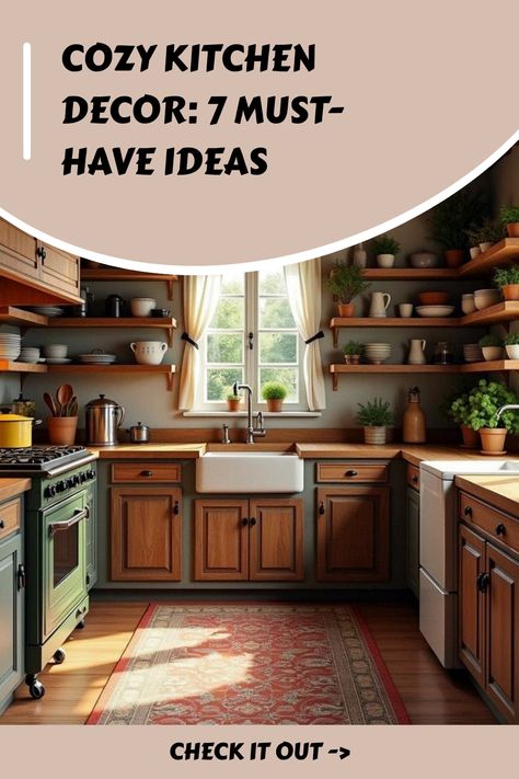 Cozy Kitchen Decor: 7 Must-Have Ideas Adding Charm To Your Home, Cozy Kitchen Ideas, Cozy Kitchen Decor, Kitchen Island Decor Ideas, Farm Kitchen Decor, Cozy Kitchens, Stylish Kitchen Island, Charming Farmhouse, Kitchen Island Decor