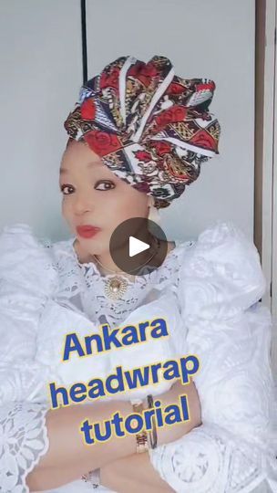 Ankara headwrap Gele tutorial | Quick and easy to tie Ankara headwrap headtie tutorial @top fans | By African Fashion and Styles - MEG ApparelFacebook Ankara Headwrap, Headwrap Tutorial, Turbans, Head Wraps, African Fashion, Ankara, Fan