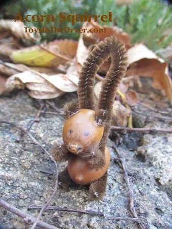 Squirrel Acorn Craft - fun fall craft and DIY toy for kids. Acorn Crafts For Kids, Acorn Painting, Fall Crafts For Toddlers, Acorn Ornaments, Fall Acorns, Acorn Crafts, Spider Crafts, Paper Plate Crafts, Plate Crafts